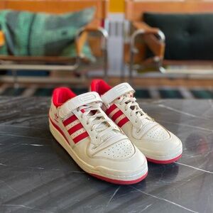 adidas Cream and Red Sneakers